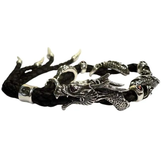 Ruby Dragon Men's Leather Bracelets