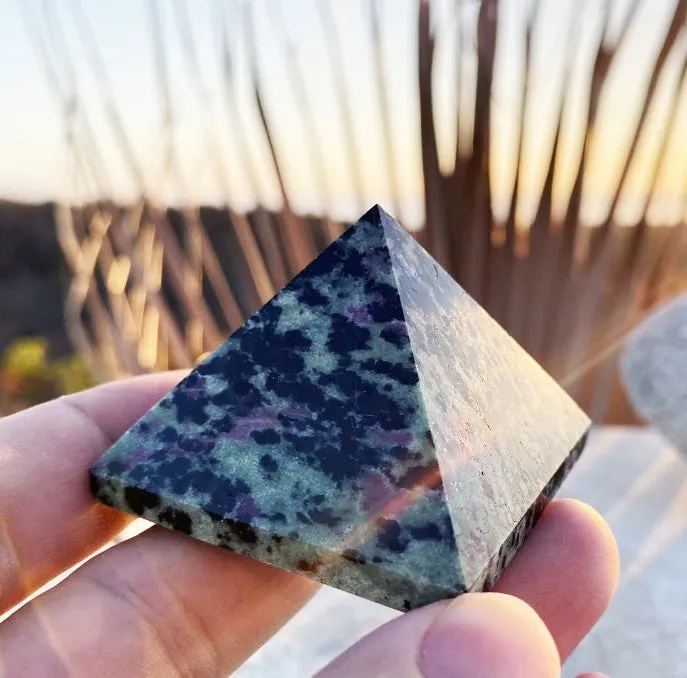Ruby in Zoisite Pyramid - Medium