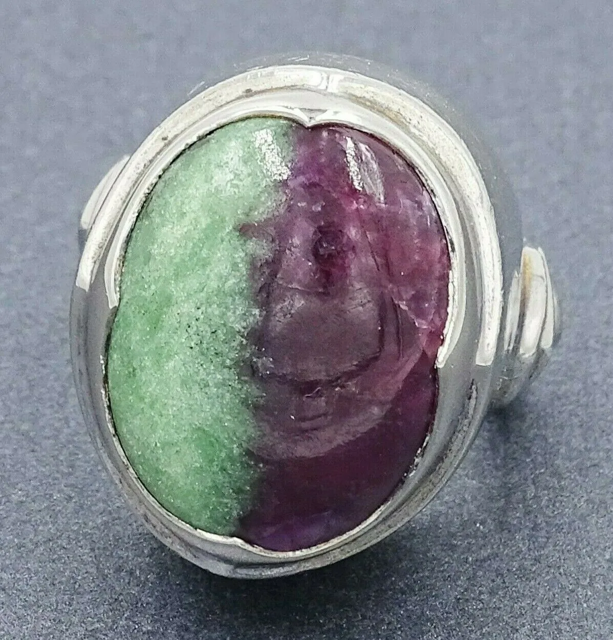 Ruby Zoisite 925 Sterling Silver Ring