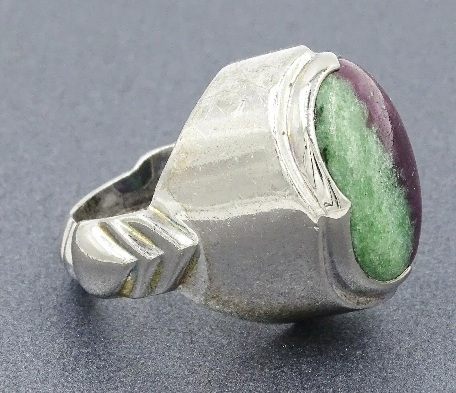 Ruby Zoisite 925 Sterling Silver Ring