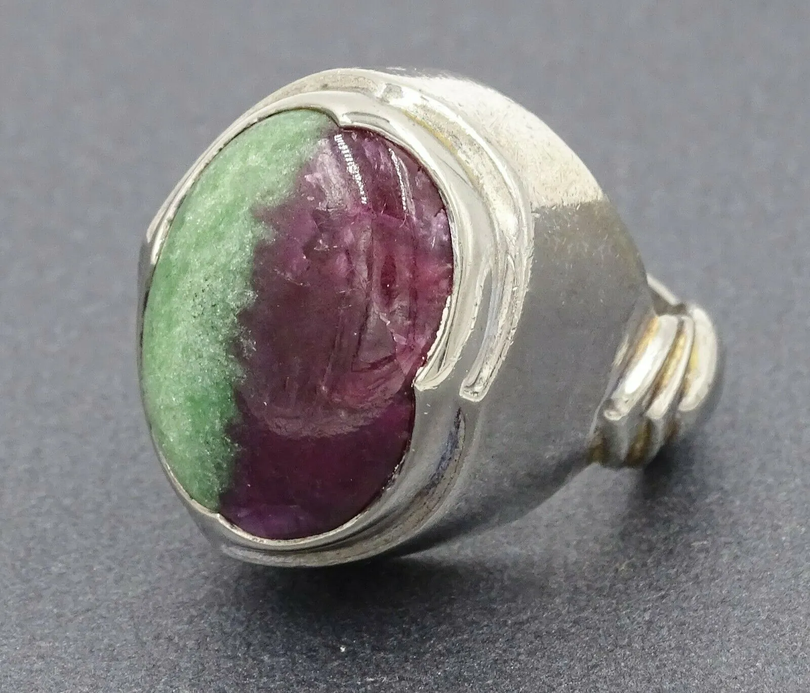 Ruby Zoisite 925 Sterling Silver Ring