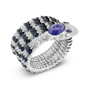 Sapphire, Diamond & Tanzanite Snake Bracelet