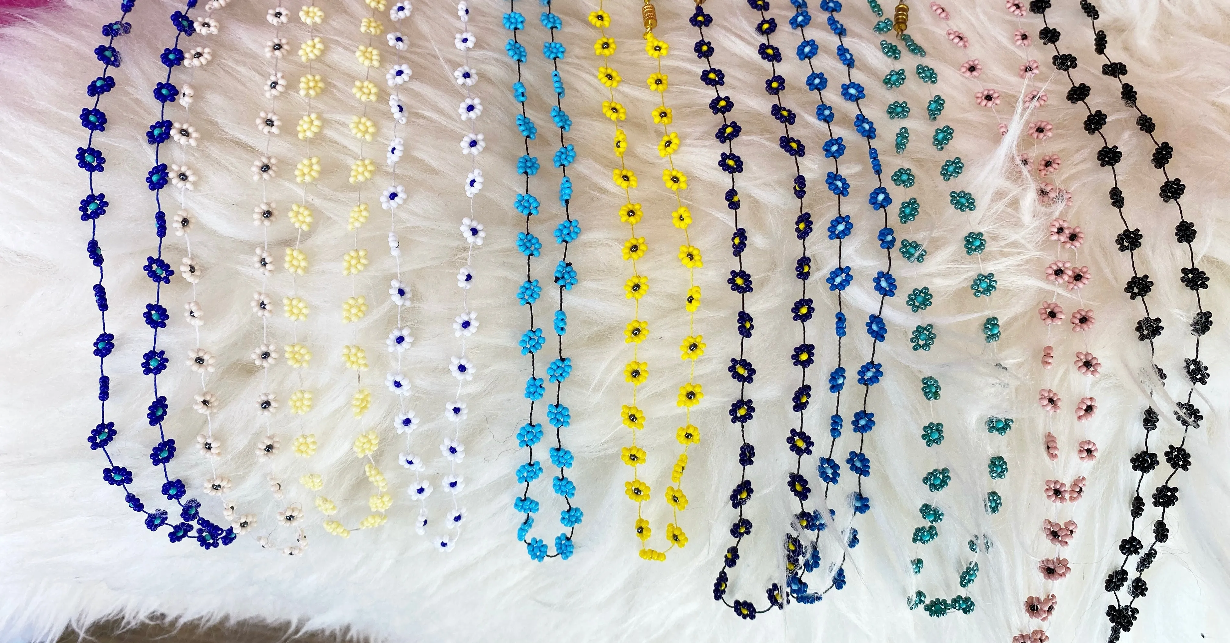 Sayulita Beaded Flower Necklace