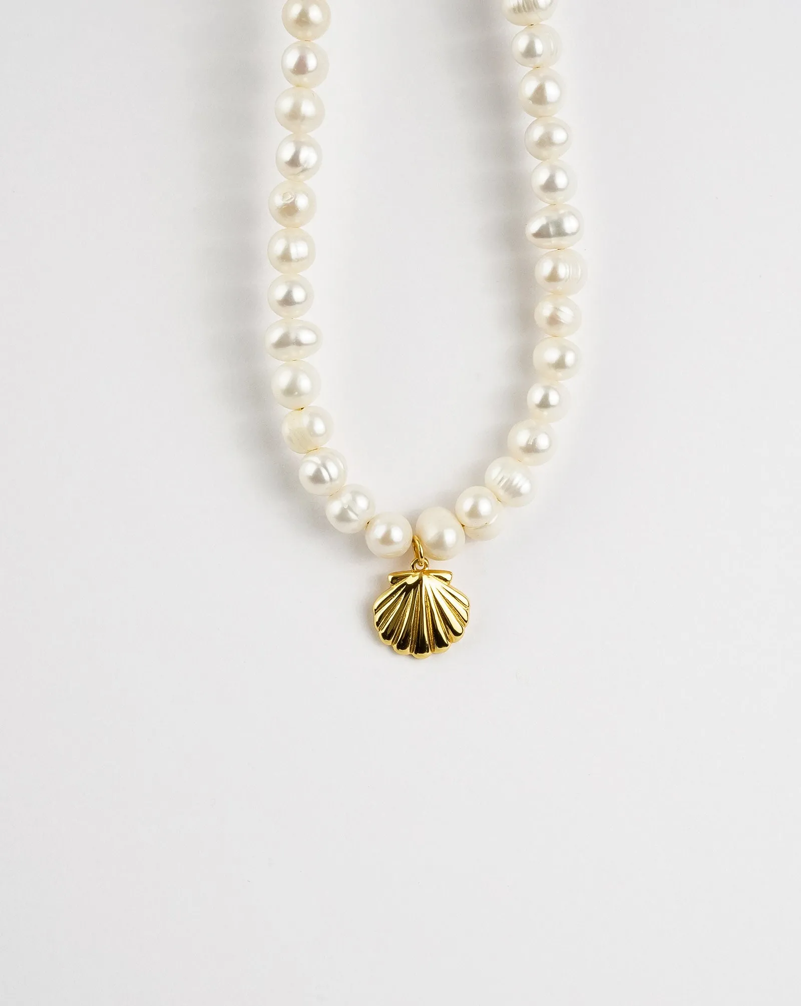 Sea Shell Pearl Necklace