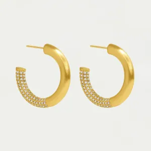 Signature Pavé Small Hoops