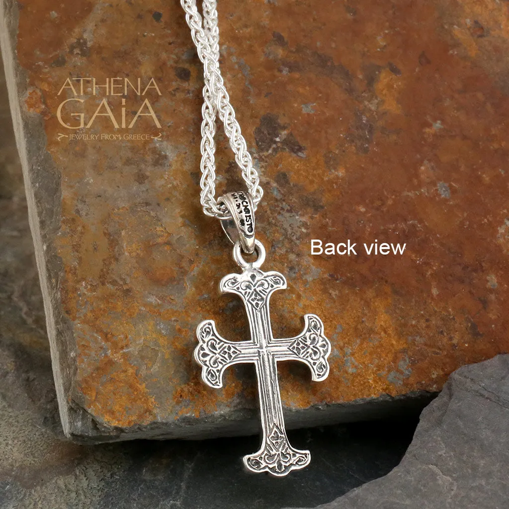 Silver Fleury Cross