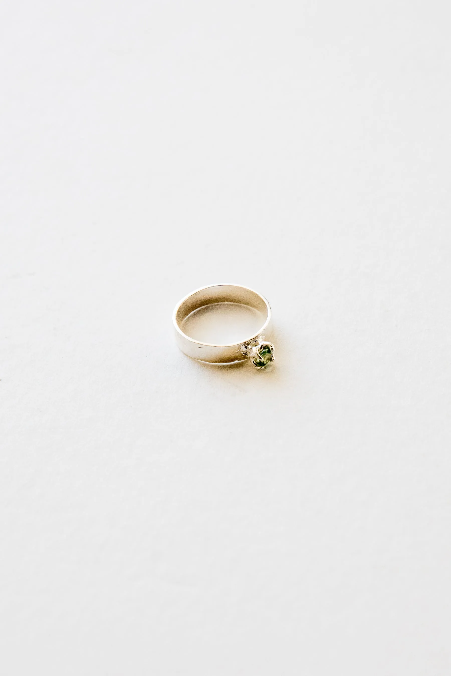 Silver   Green Amethyst Lucinda Ring