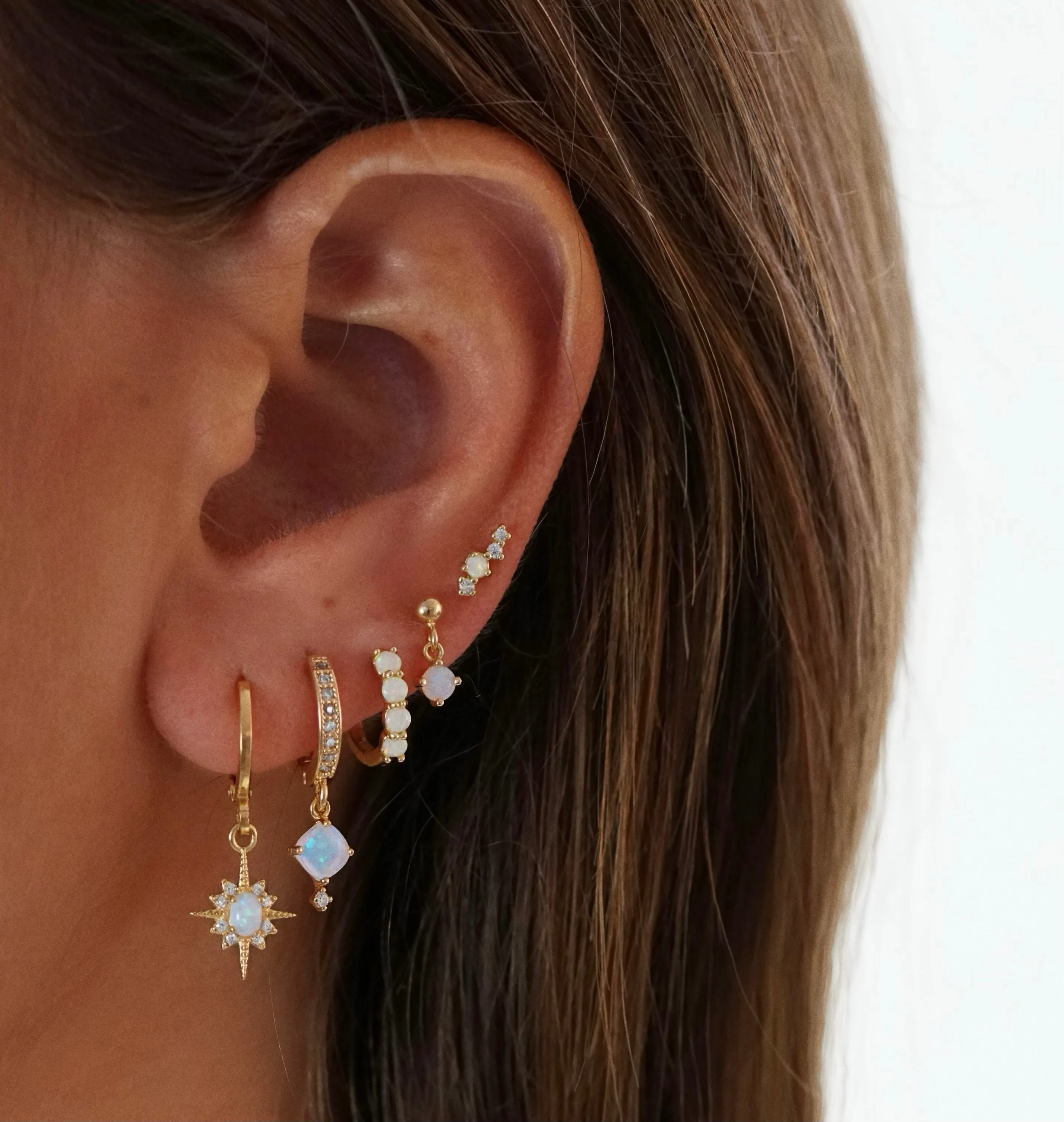Small Opal Earpin