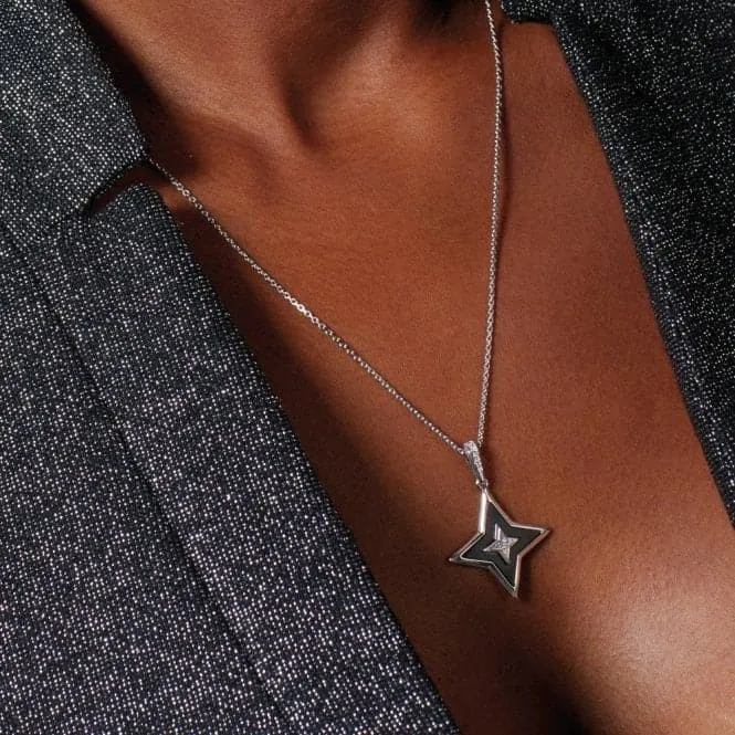 Special Edition Empire Astoria Glitz Onyx Cubic Zirconia Star 24" Necklace 90415ONC