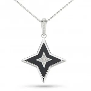 Special Edition Empire Astoria Glitz Onyx Cubic Zirconia Star 24" Necklace 90415ONC