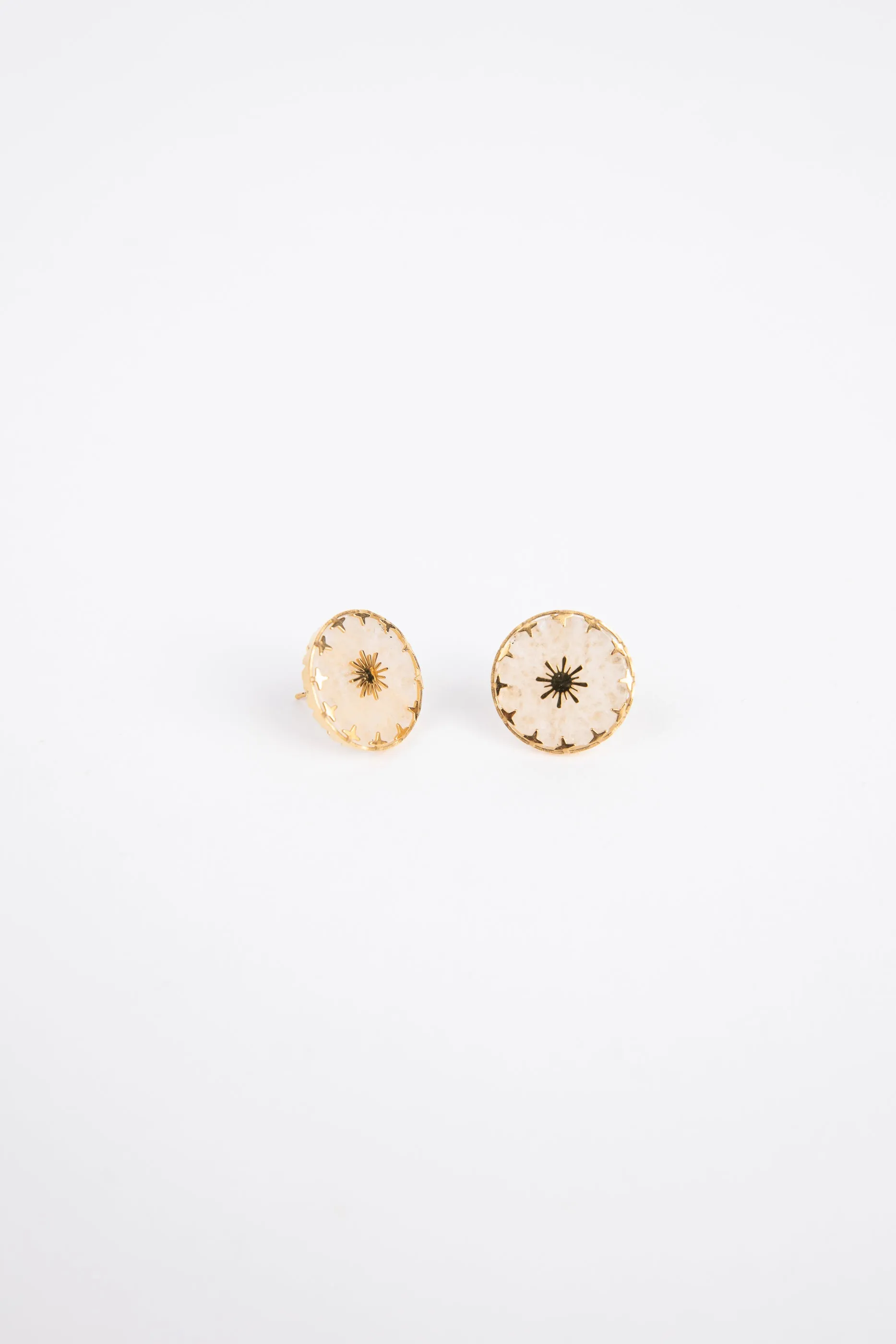 Sunbeam Earrings - Milky White