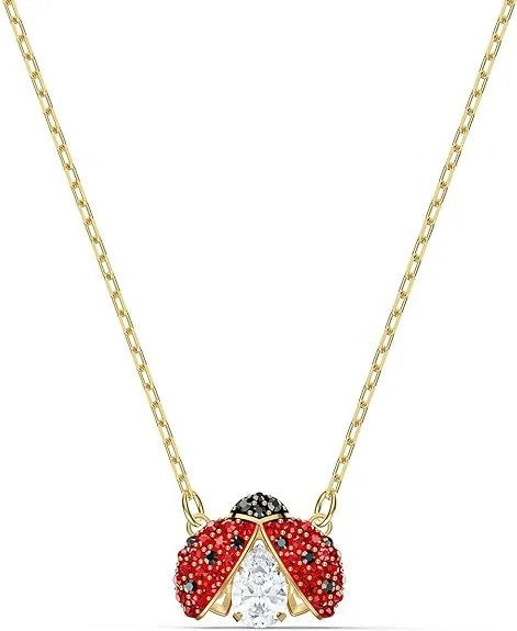 SWAROVSKI Sparkling Dance Ladybug Necklace - Red & Gold-tone plated #5521787