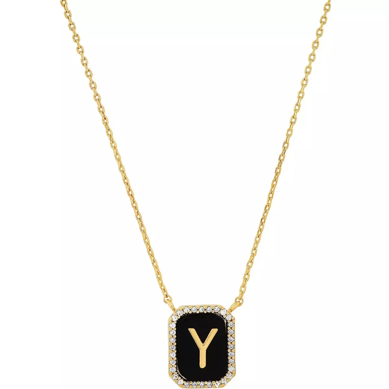 TAI Black Onyx Monogram Pendant