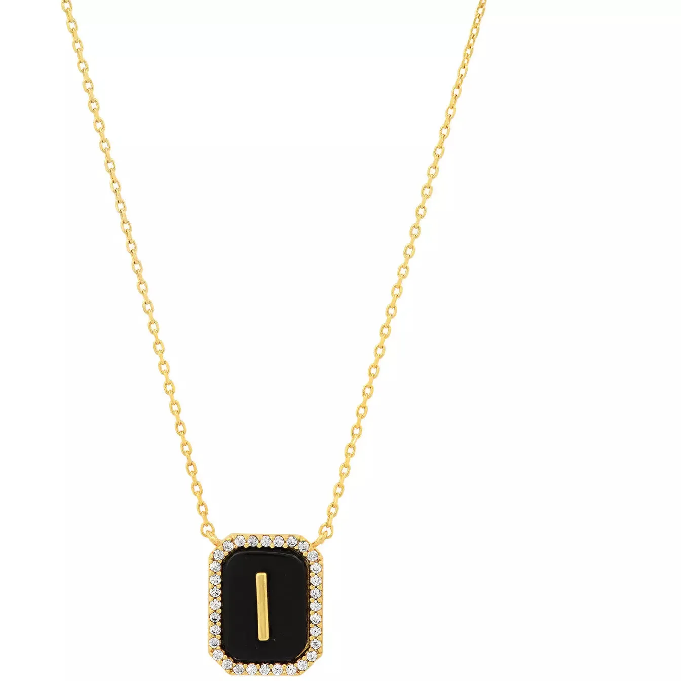 TAI Black Onyx Monogram Pendant