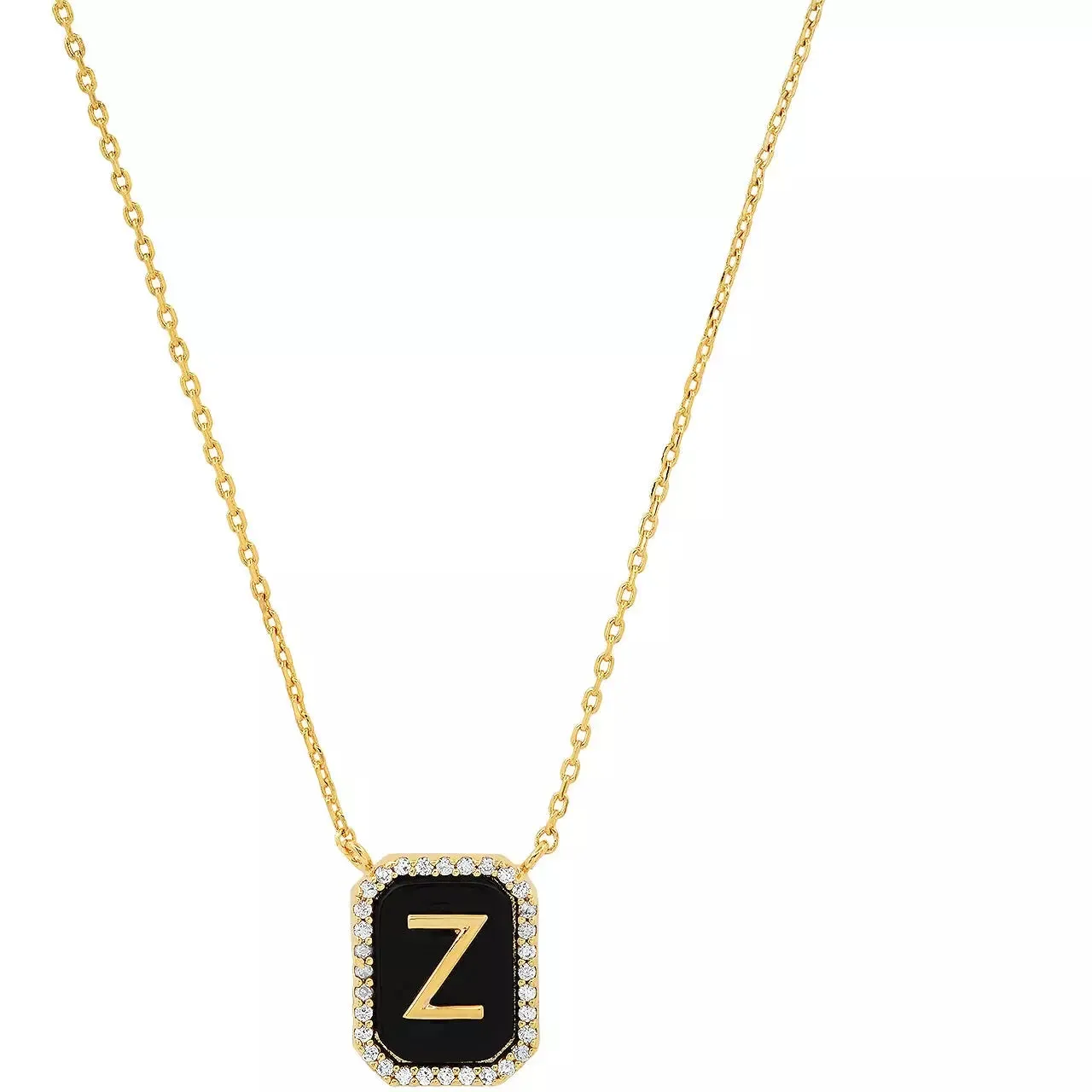 TAI Black Onyx Monogram Pendant