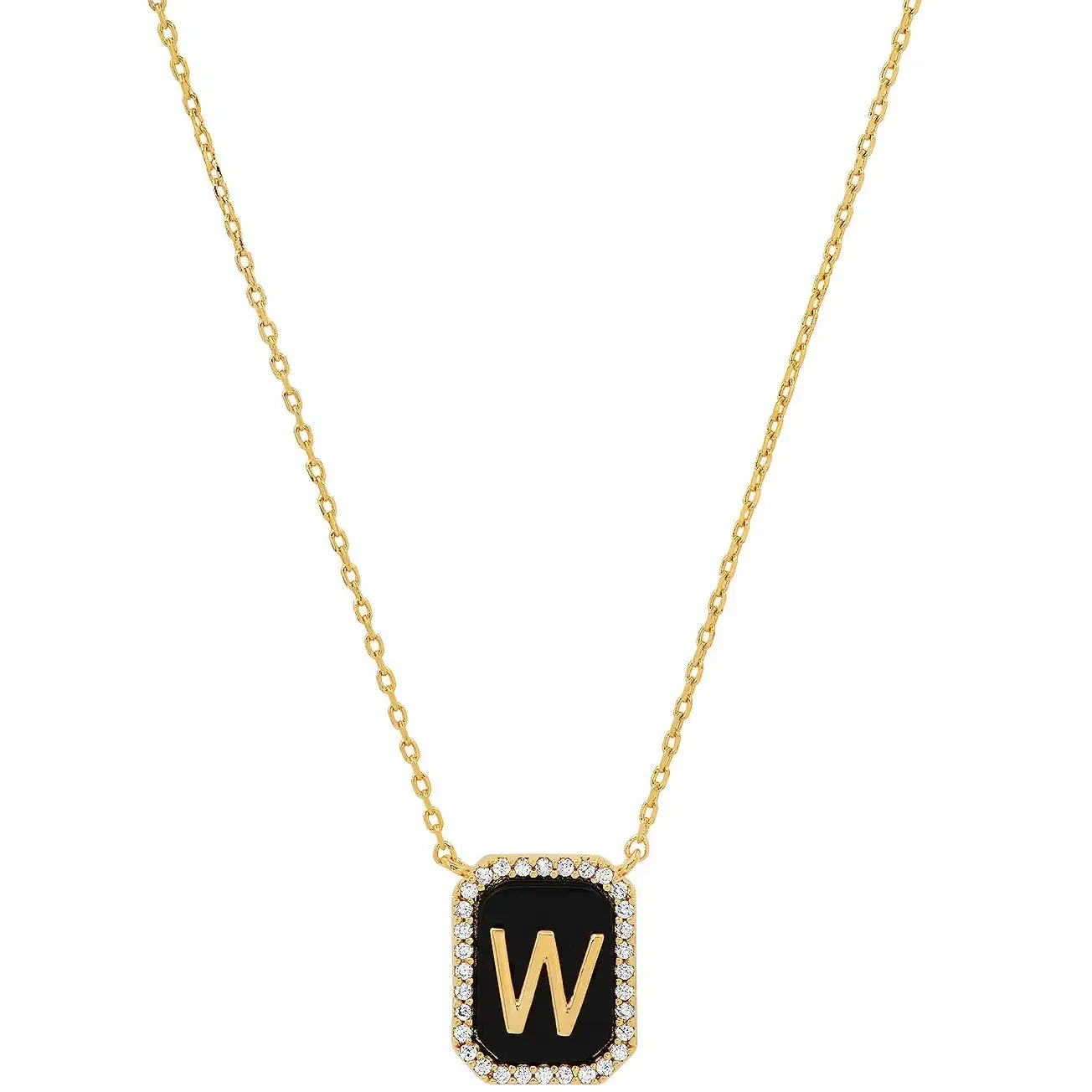 TAI Black Onyx Monogram Pendant