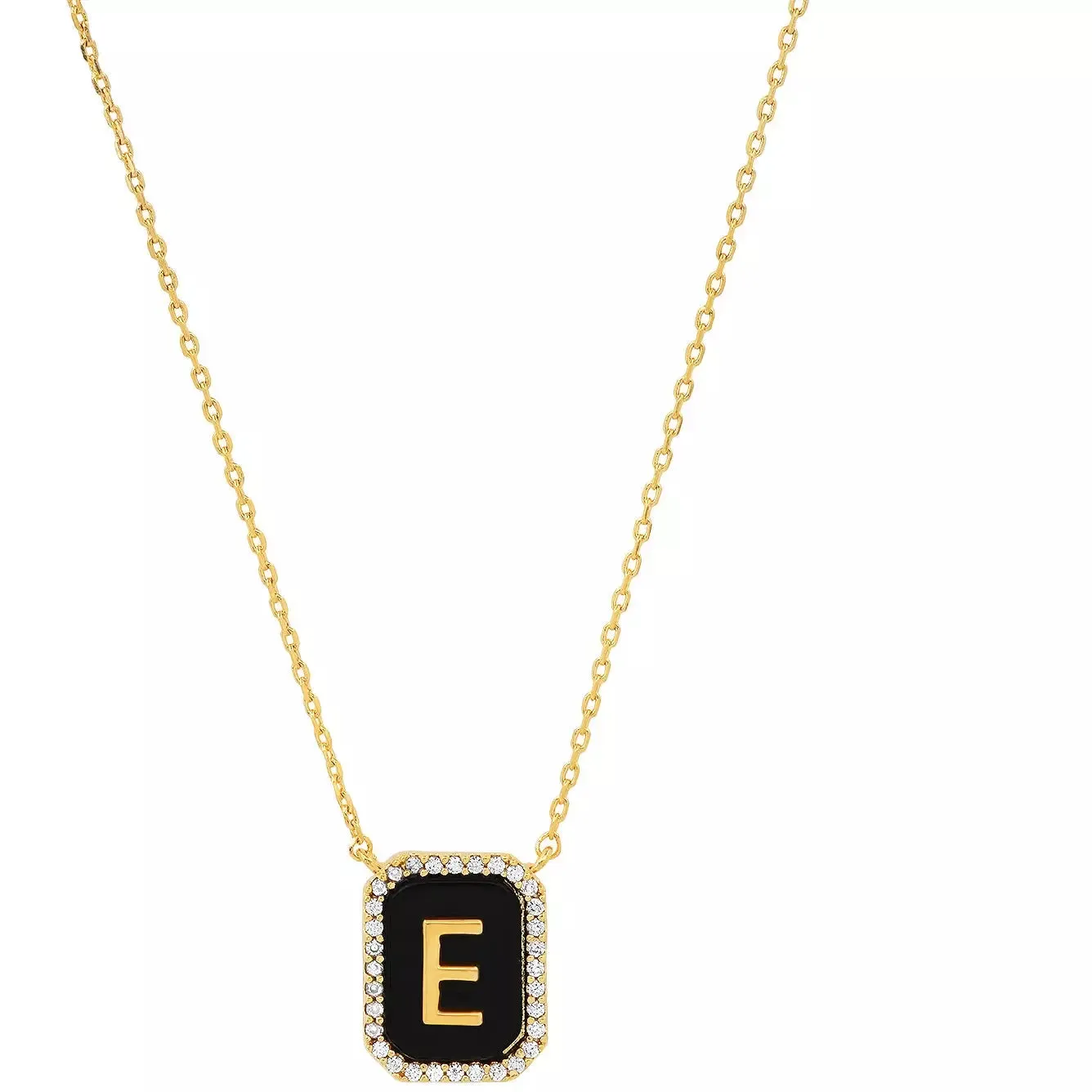 TAI Black Onyx Monogram Pendant