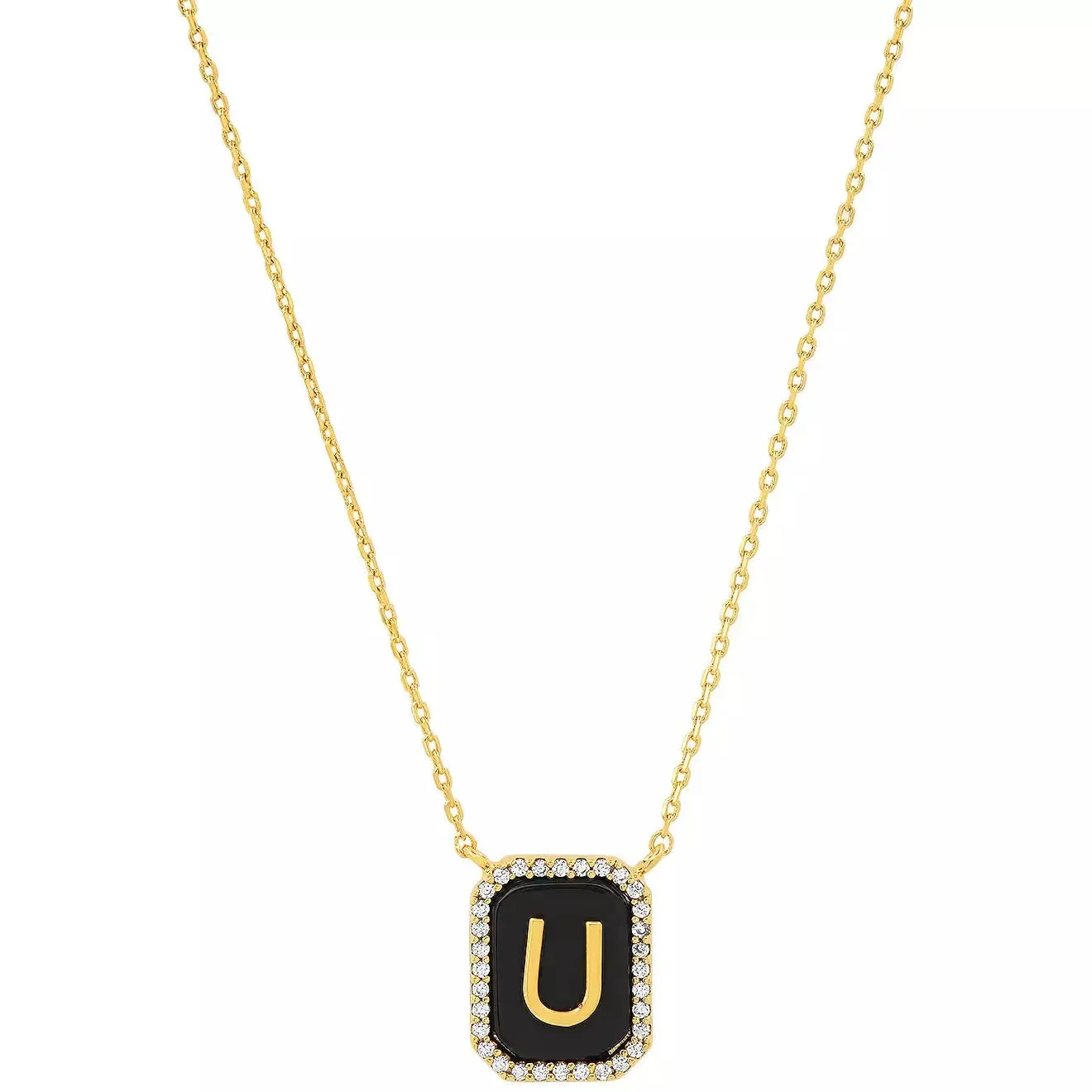 TAI Black Onyx Monogram Pendant