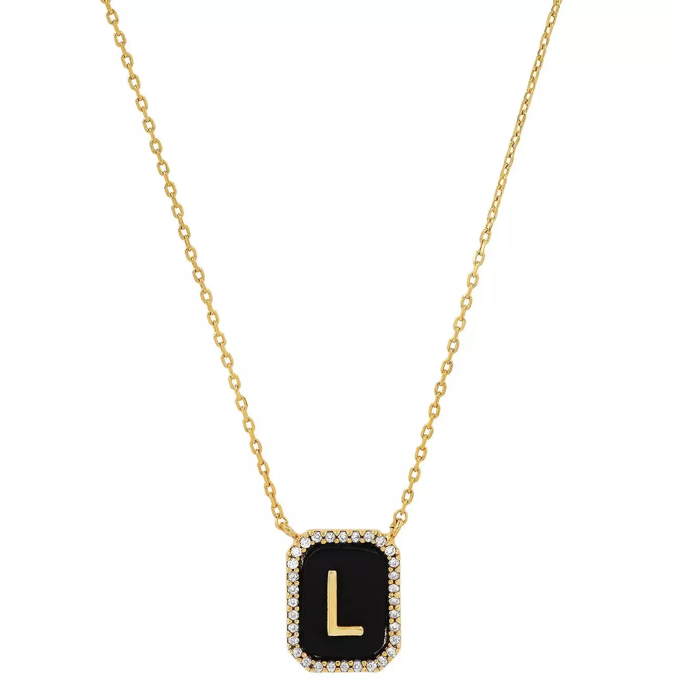 TAI Black Onyx Monogram Pendant