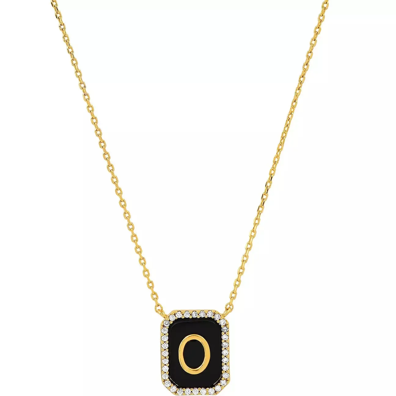 TAI Black Onyx Monogram Pendant