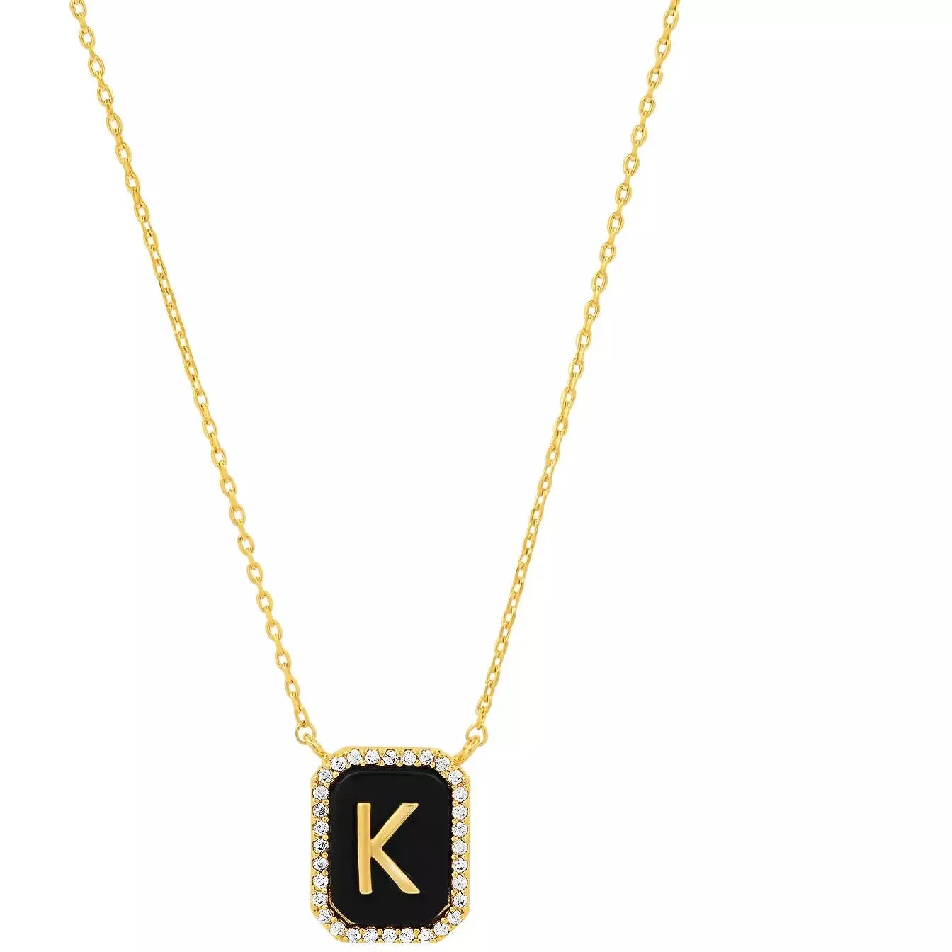 TAI Black Onyx Monogram Pendant