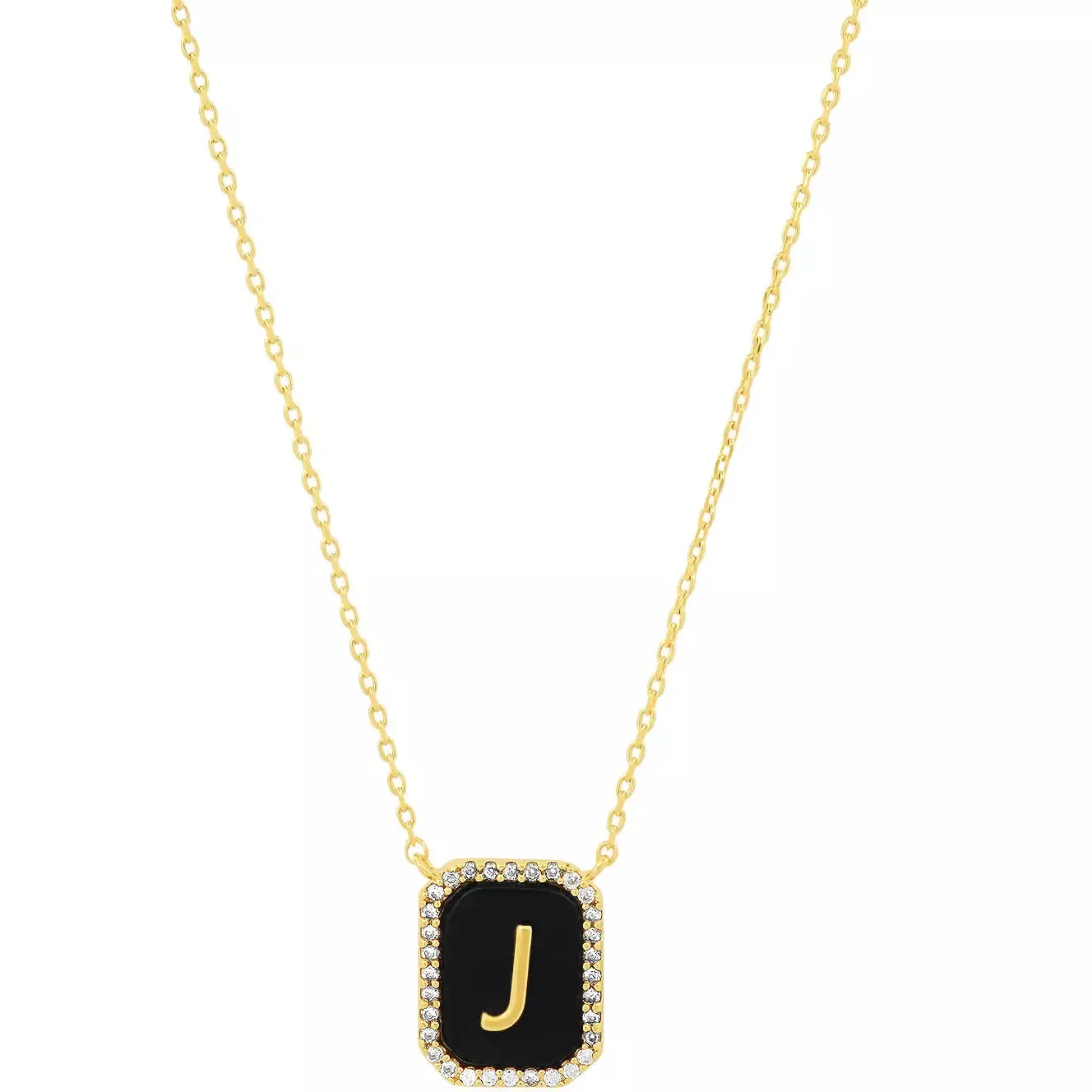 TAI Black Onyx Monogram Pendant