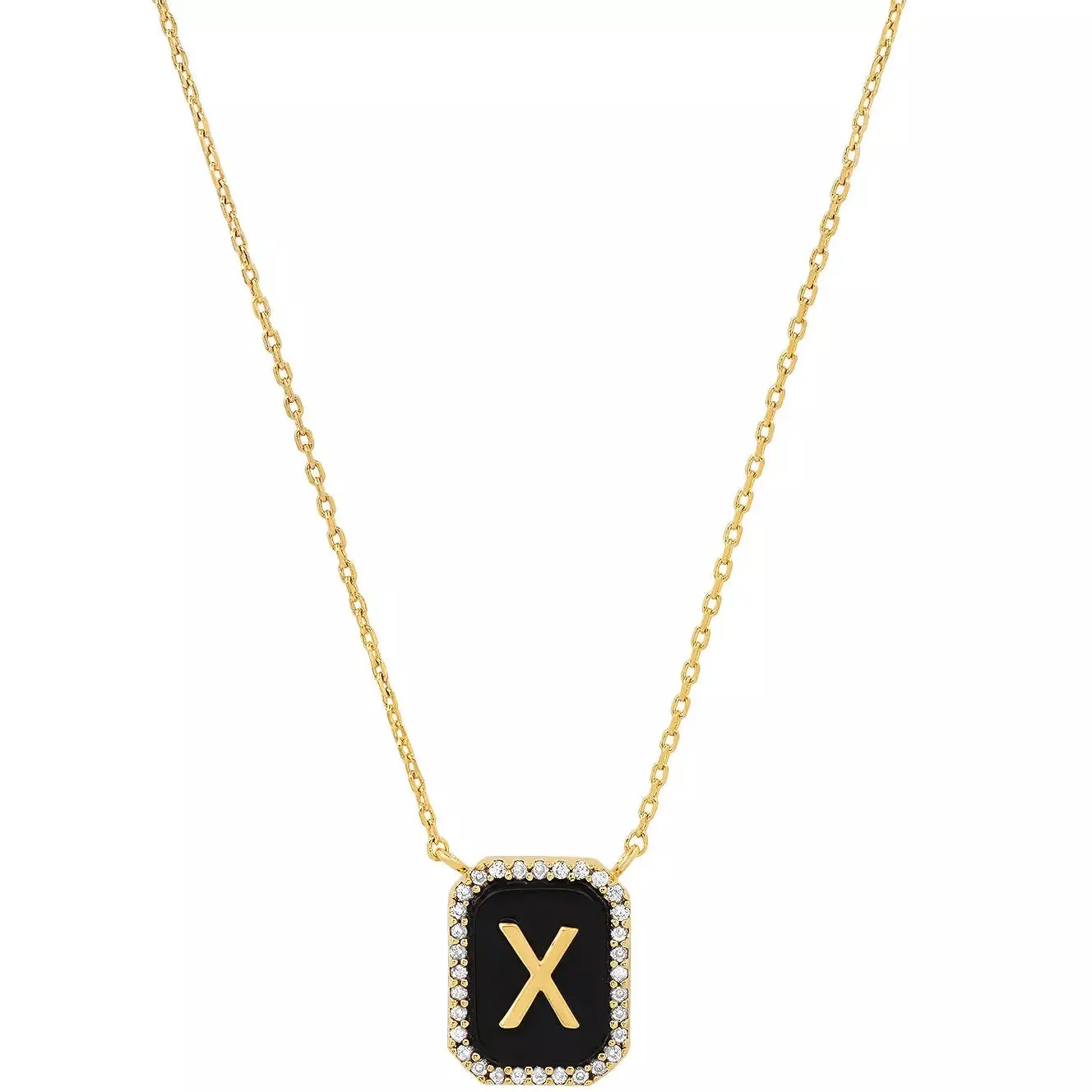 TAI Black Onyx Monogram Pendant