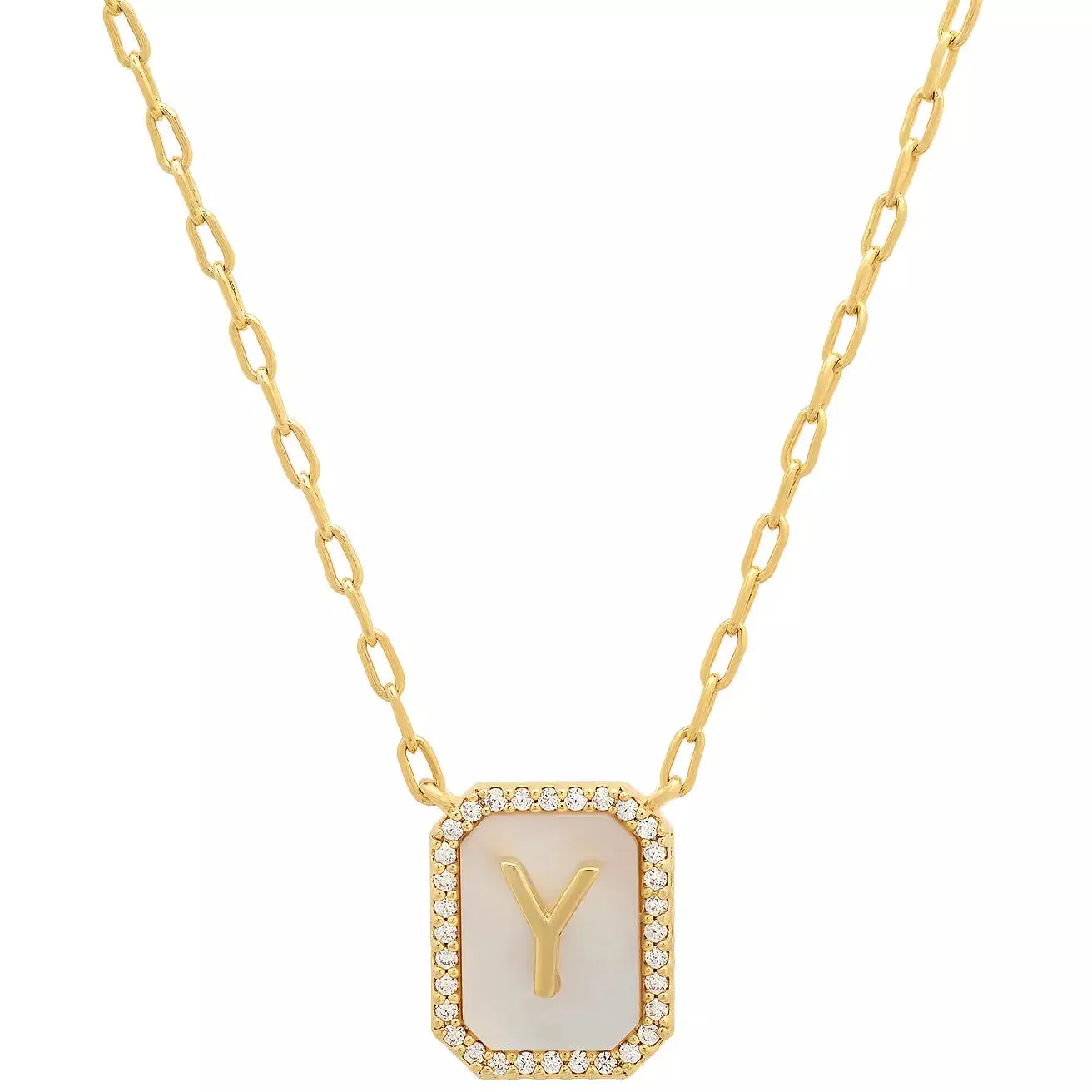 TAI Mother of Pearl Initial Pendant