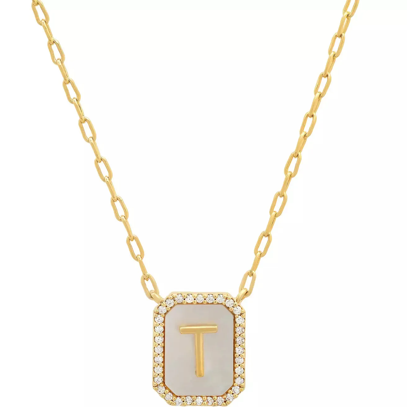 TAI Mother of Pearl Initial Pendant