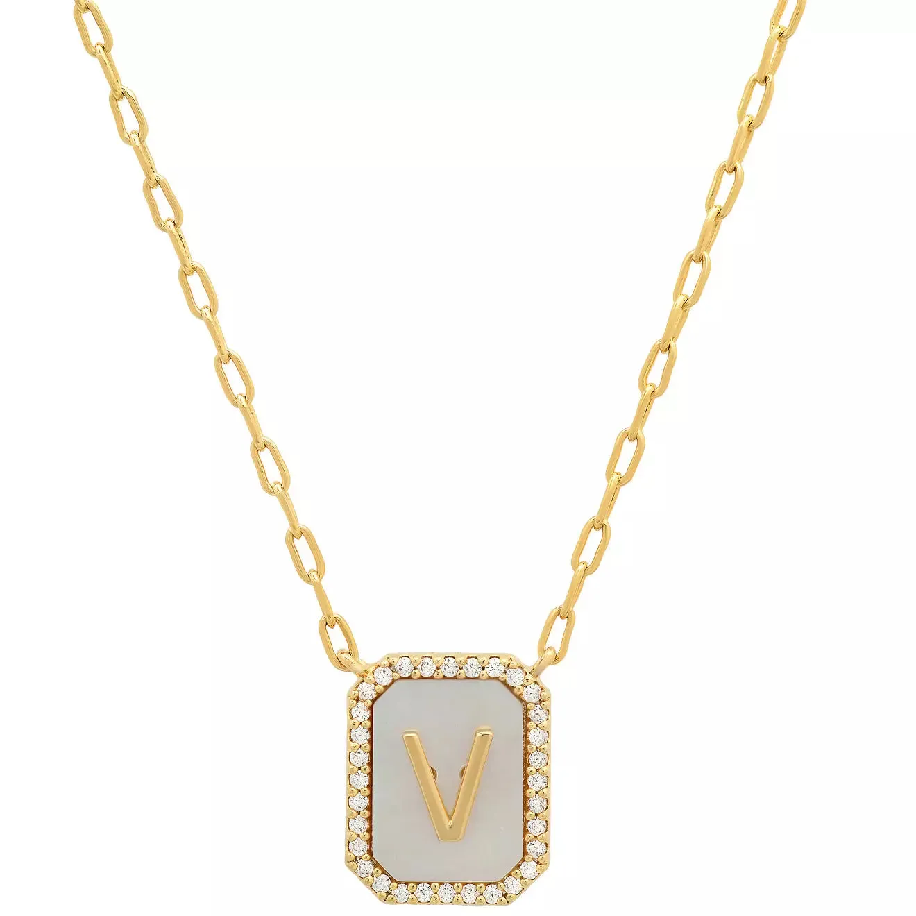 TAI Mother of Pearl Initial Pendant