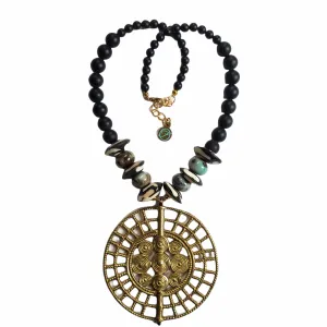 The Fin Brass Pendant Necklace