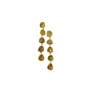 The Five Stone Citrine Dangle Earrings
