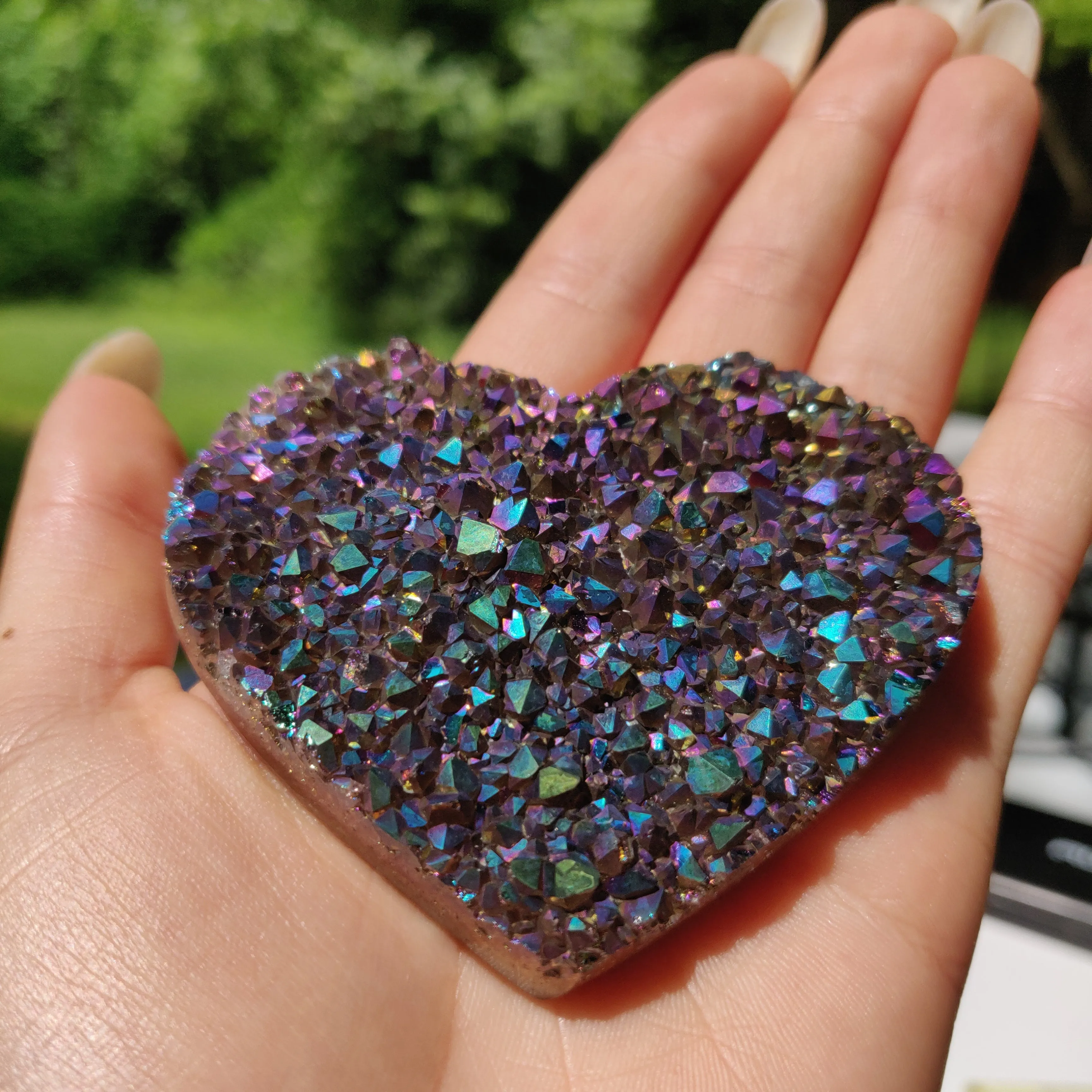 Titanium Amethyst Heart (#11)