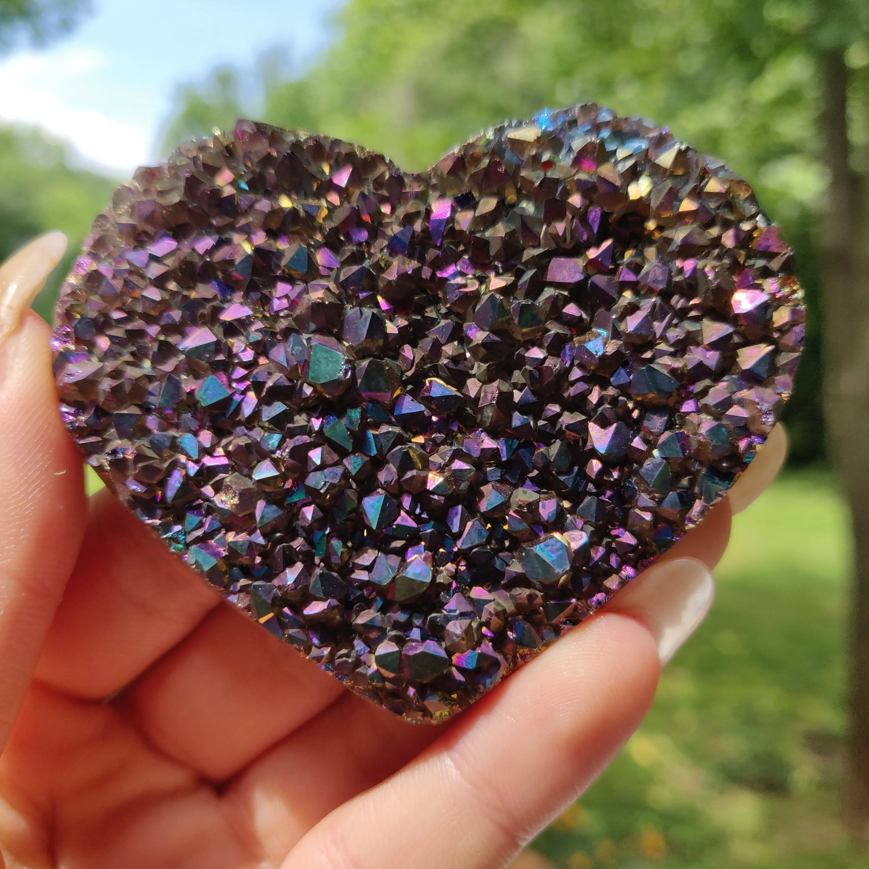 Titanium Amethyst Heart (#11)