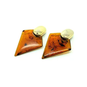Vintage 1960s Italian Art Deco Style Large Earrings