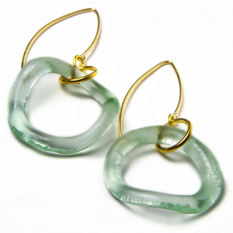 Wave Boomerang Earrings Fall Colors