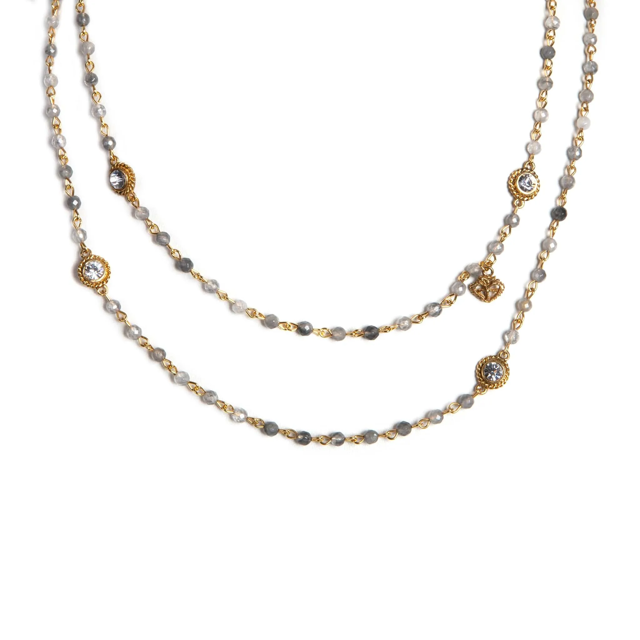 Wrap - 4mm Lux Mixed Grey Quartz