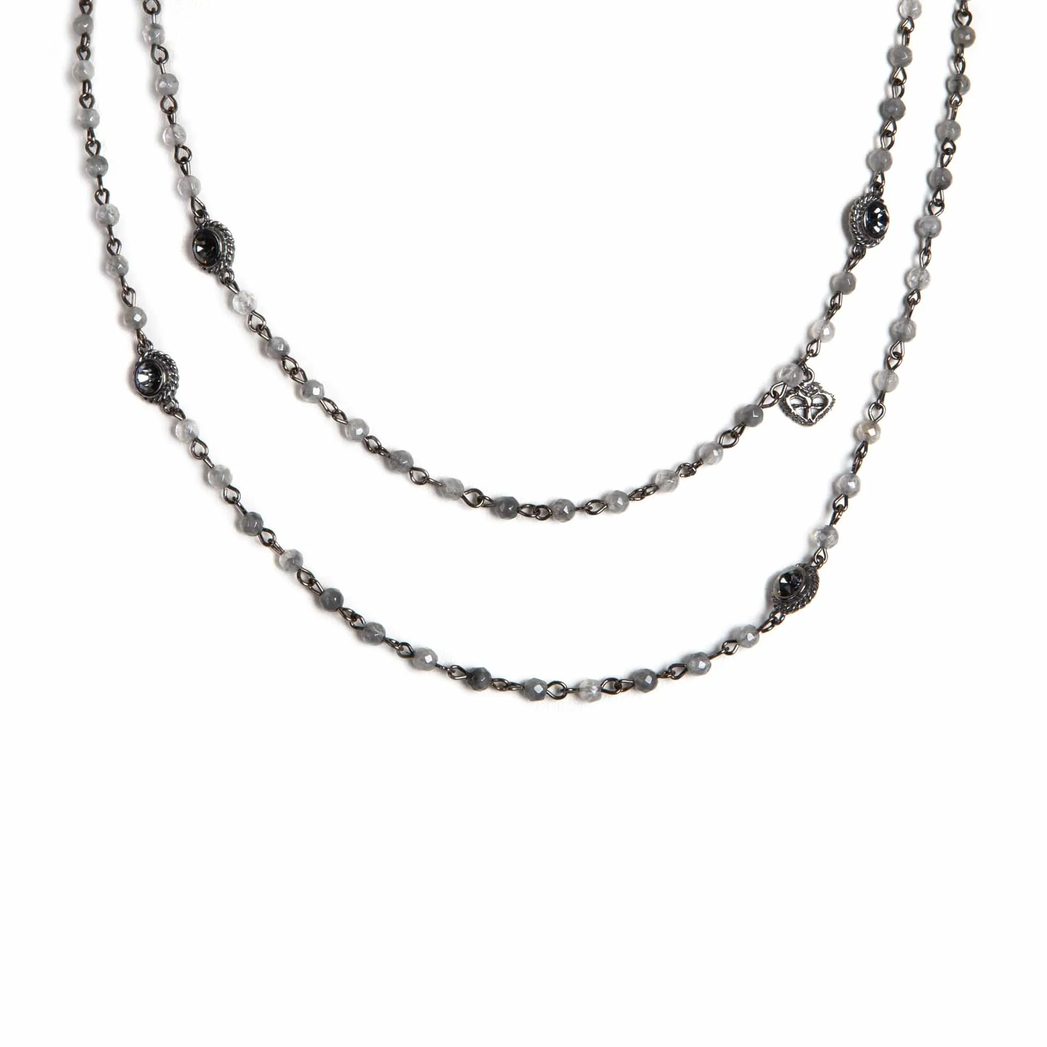 Wrap - 4mm Lux Mixed Grey Quartz